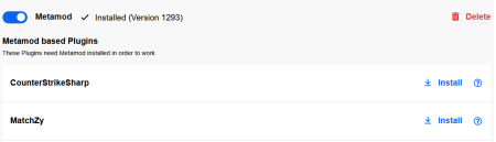 Activate CounterStrikeSharp and MatchZy